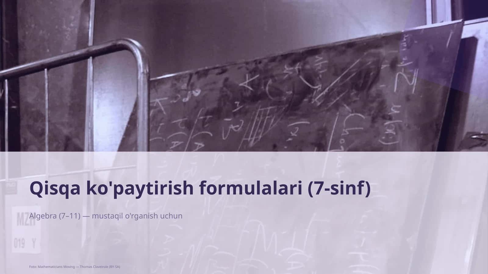 Qisqa ko'paytirish formulalari (7-sinf) 1