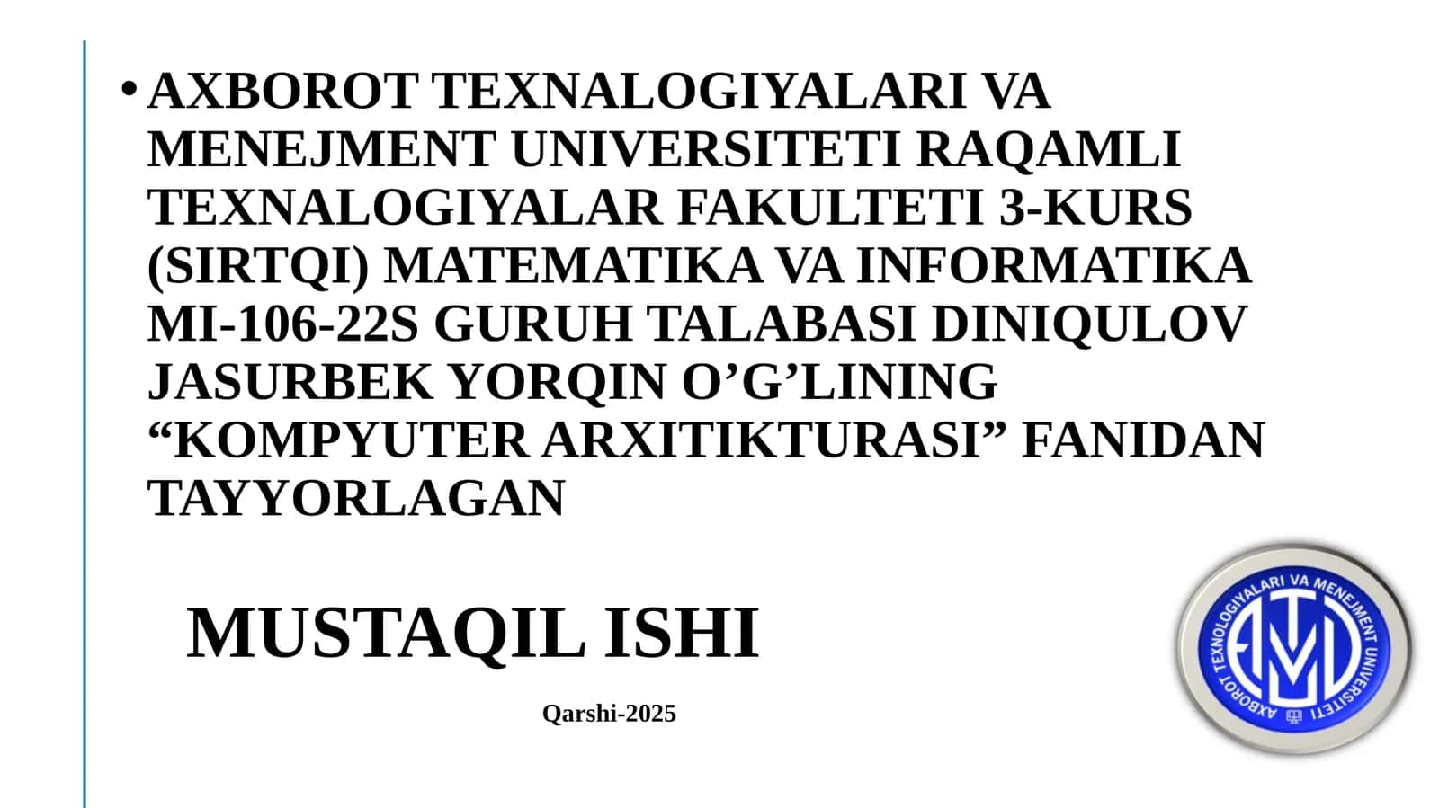 PARELLEL HISOB 1