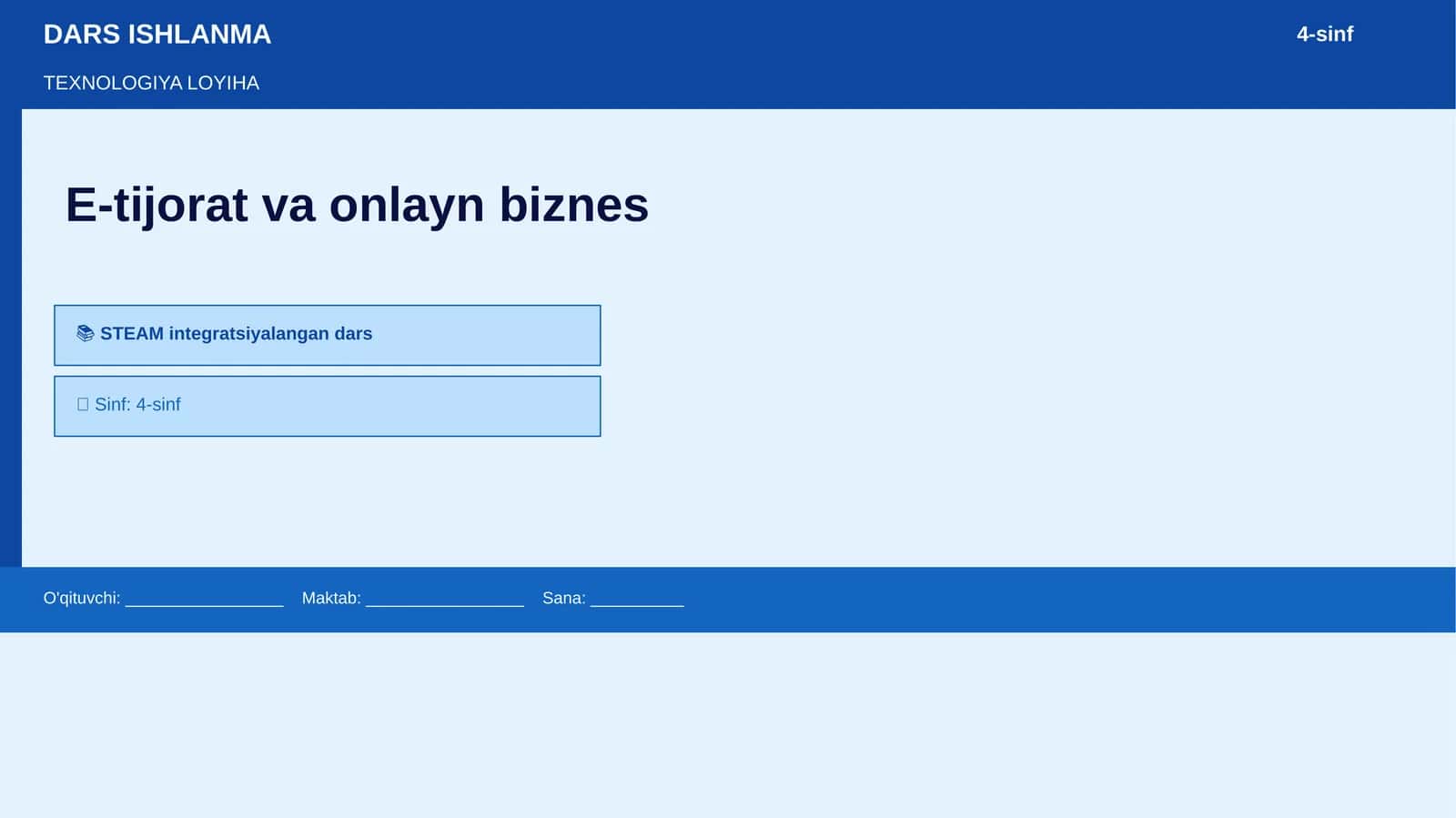 TEXNOLOGIYA LOYIHA 1