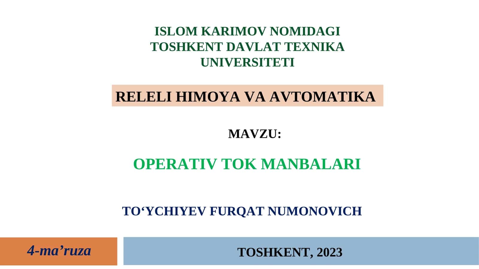 OPERATIV TOK MANBALARI 1