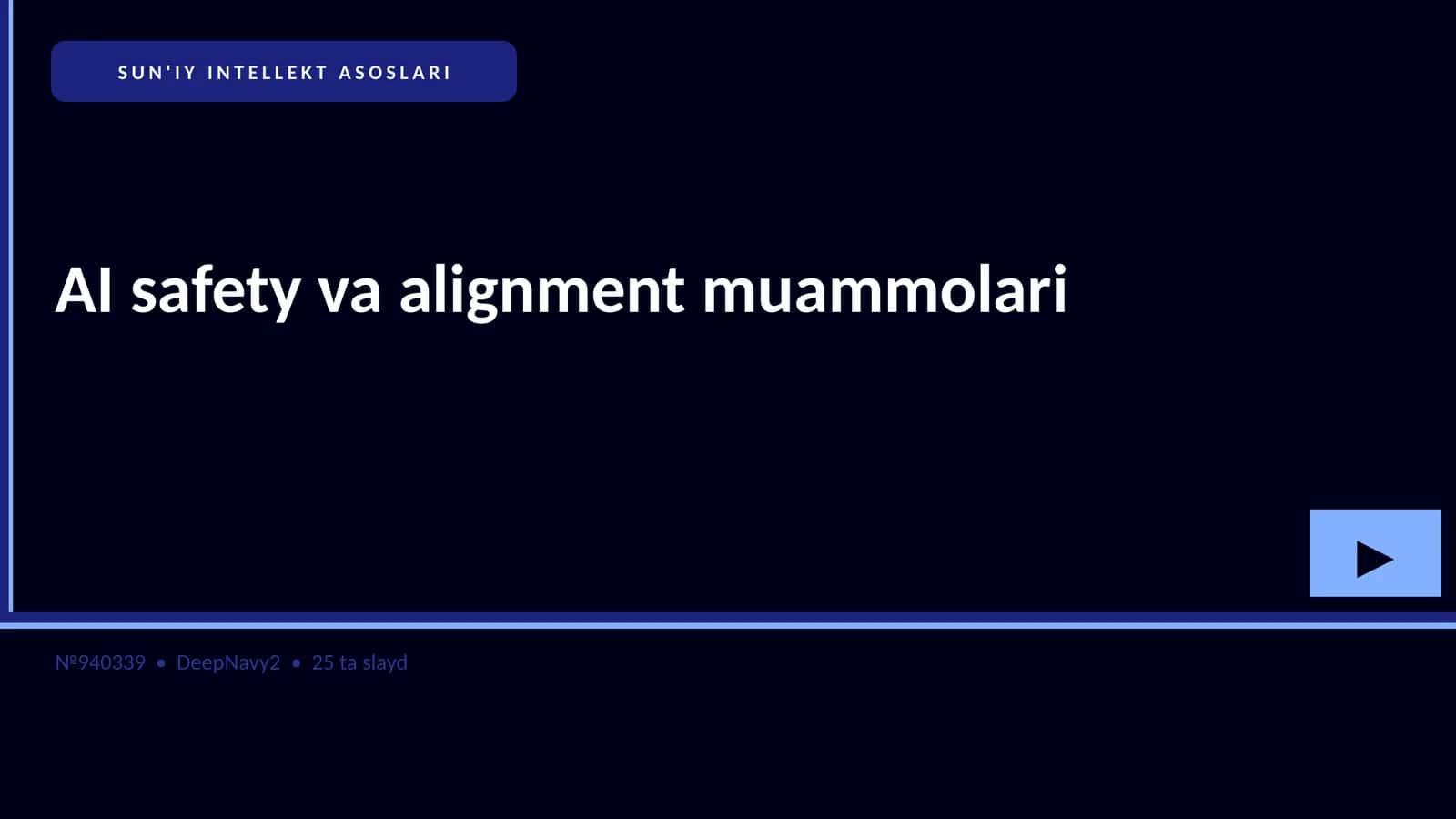 SUN'IY INTELLEKT ASOSLARI 1