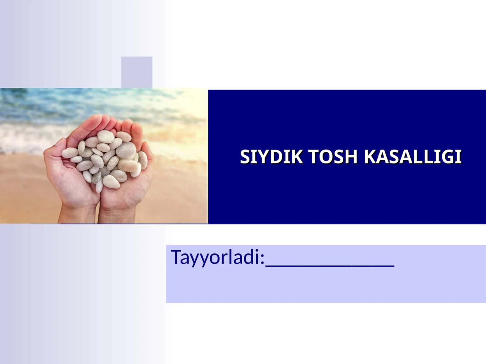 SIYDIK TOSH KASALLIGI 1