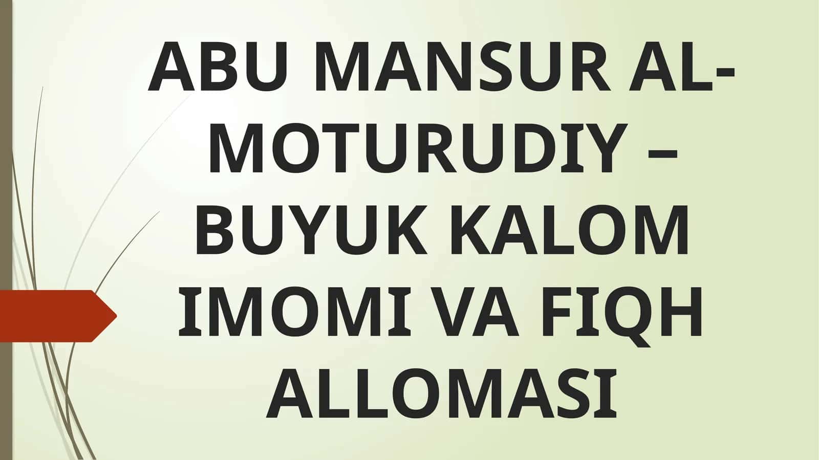 Moturidiy 1