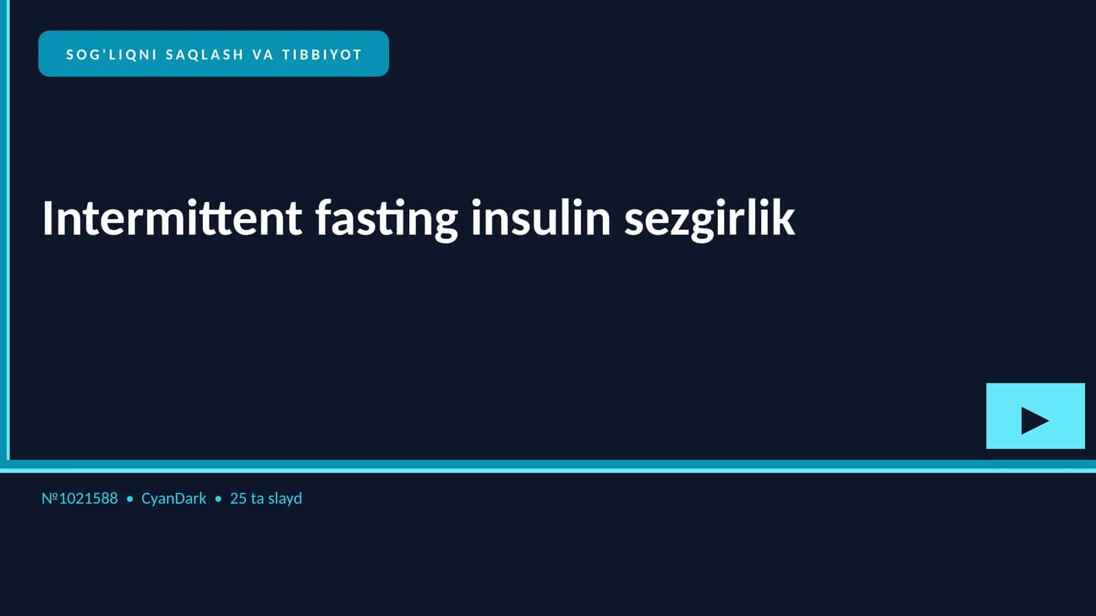 Intermittent fasting insulin sezgirlik 1