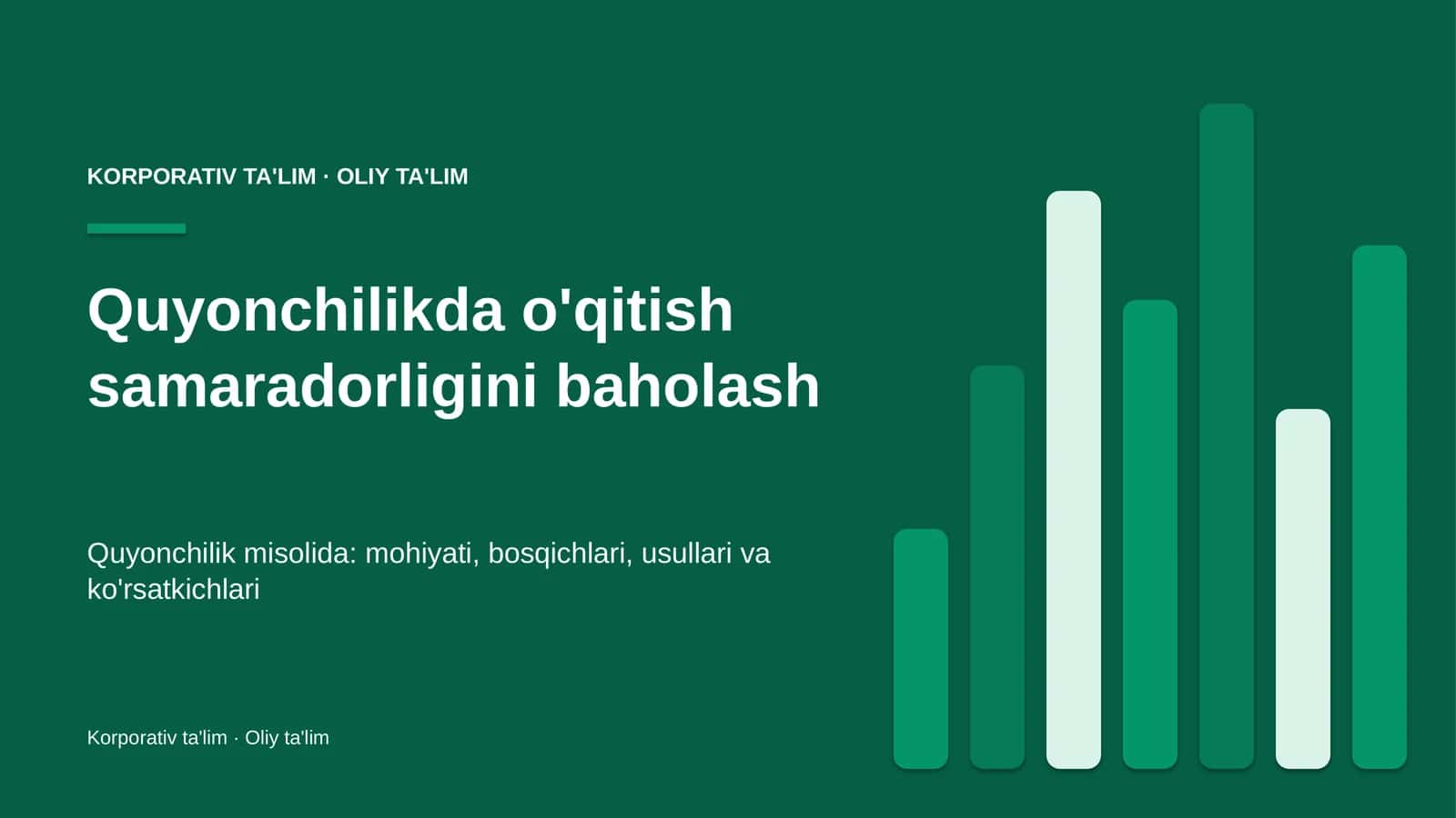 Quyonchilikda o'qitish samaradorligini baholash 1