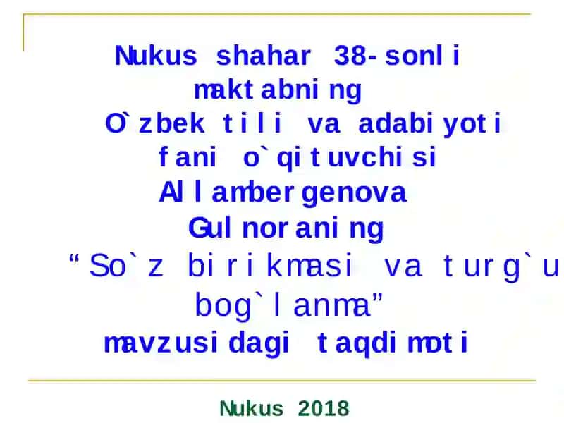 So`z birikmasi va turg`un bog`lanma