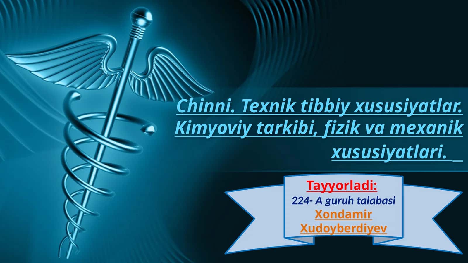 Chinni. Texnik va tibbiy xususiyatlar 1