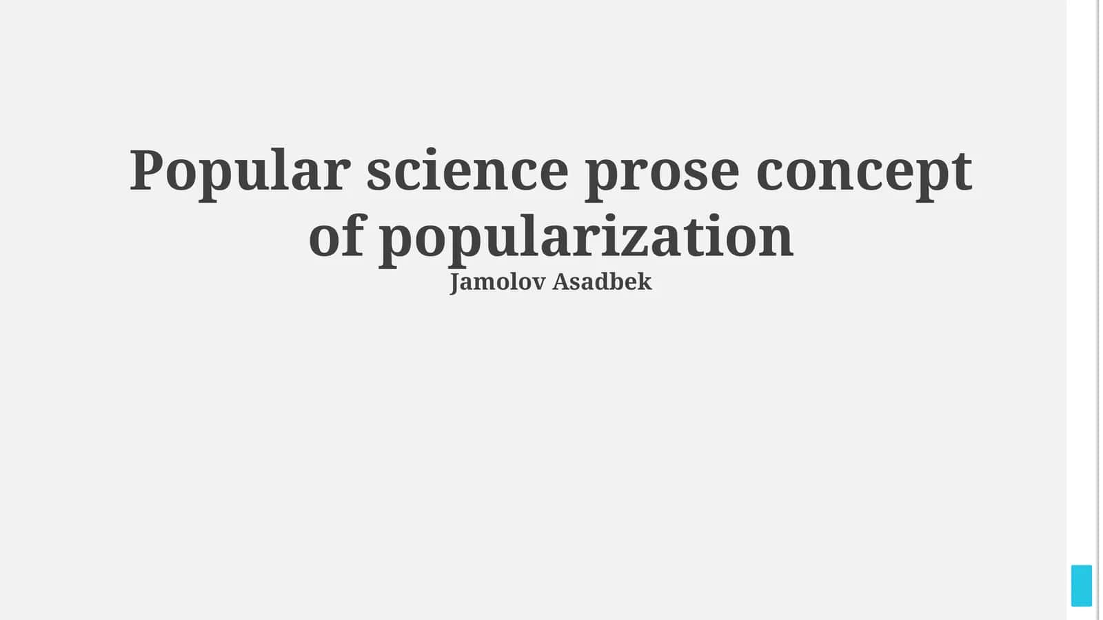 Popular science prose concept of popularization 1