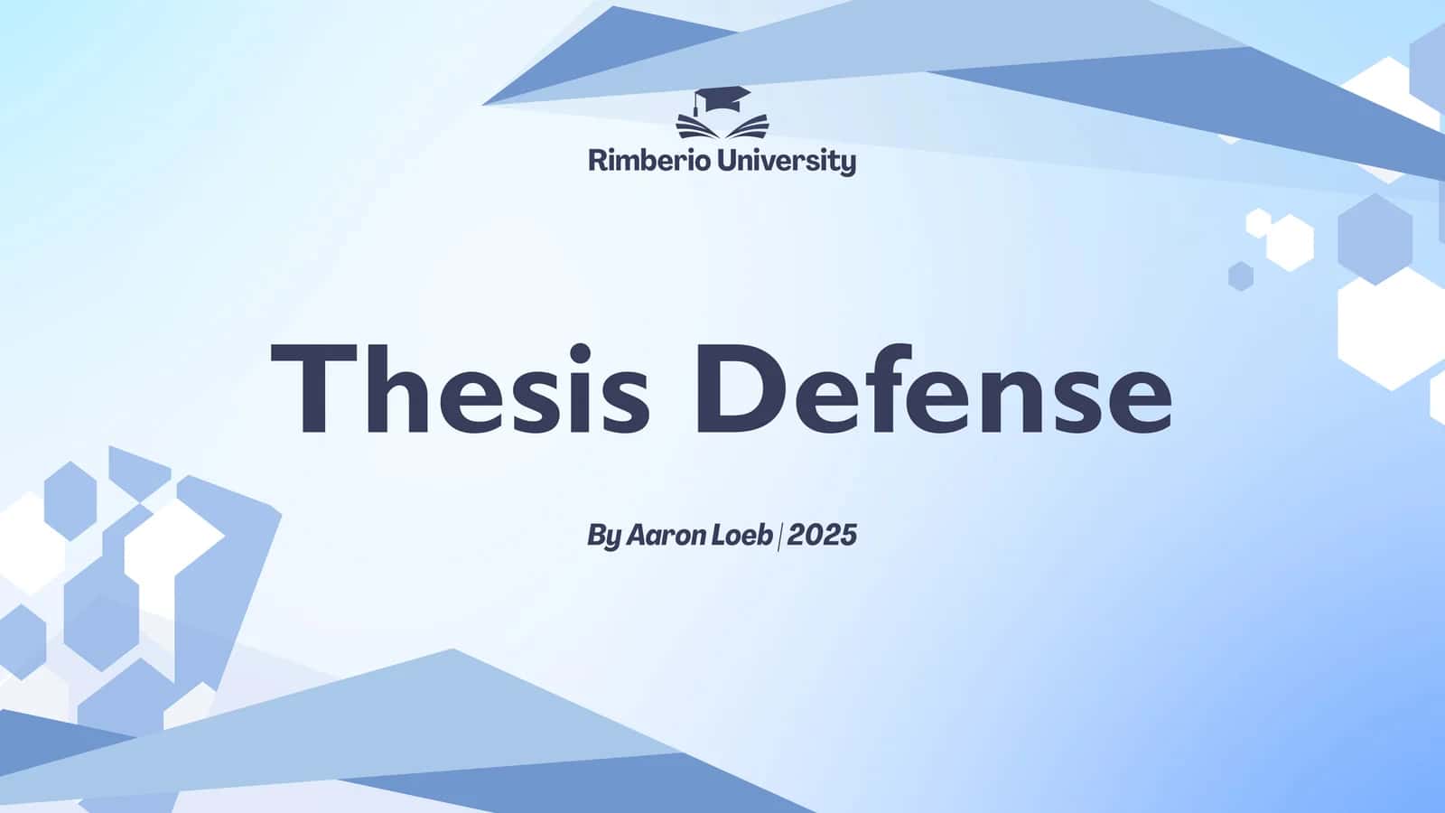 Thesis Defense 1