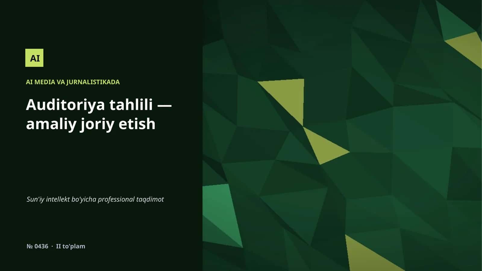 AI MEDIA VA JURNALISTIKADA 1