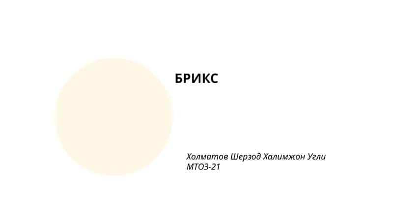 БРИКС 1