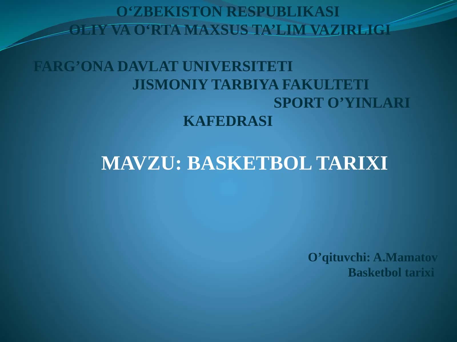 BASKETBOL TARIXI 1