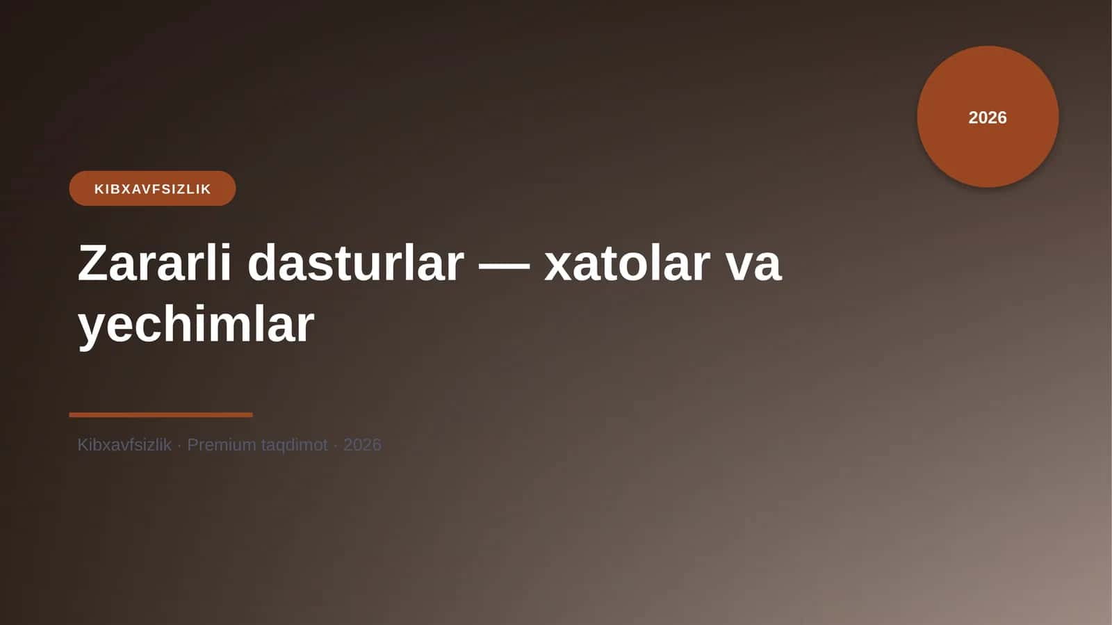 Zararli dasturlar — xatolar va yechimlar 1