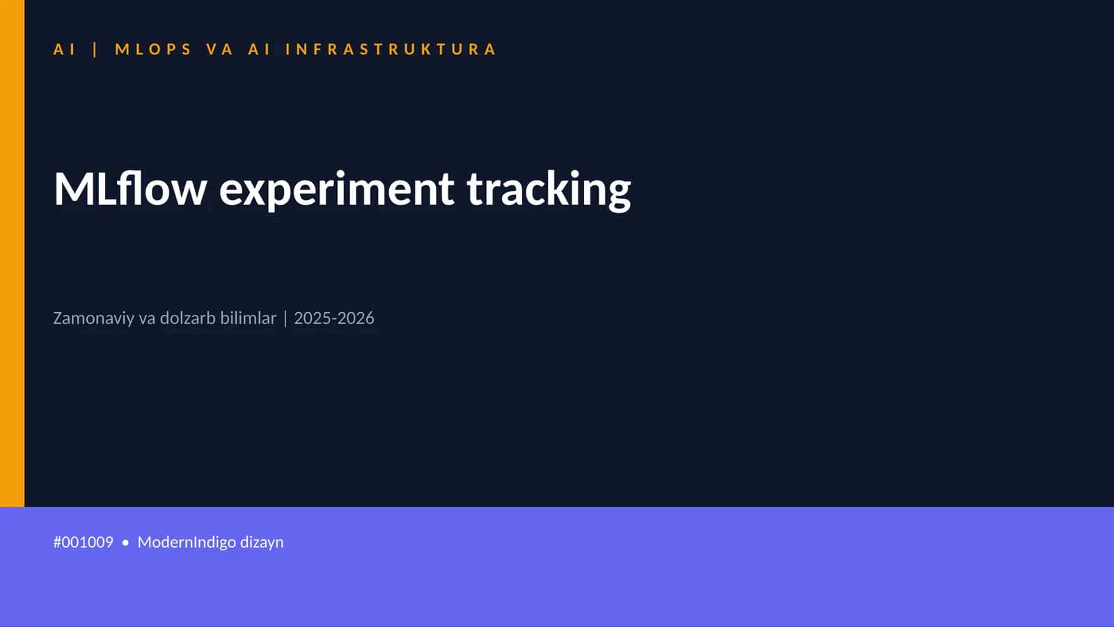 MLflow experiment tracking 1