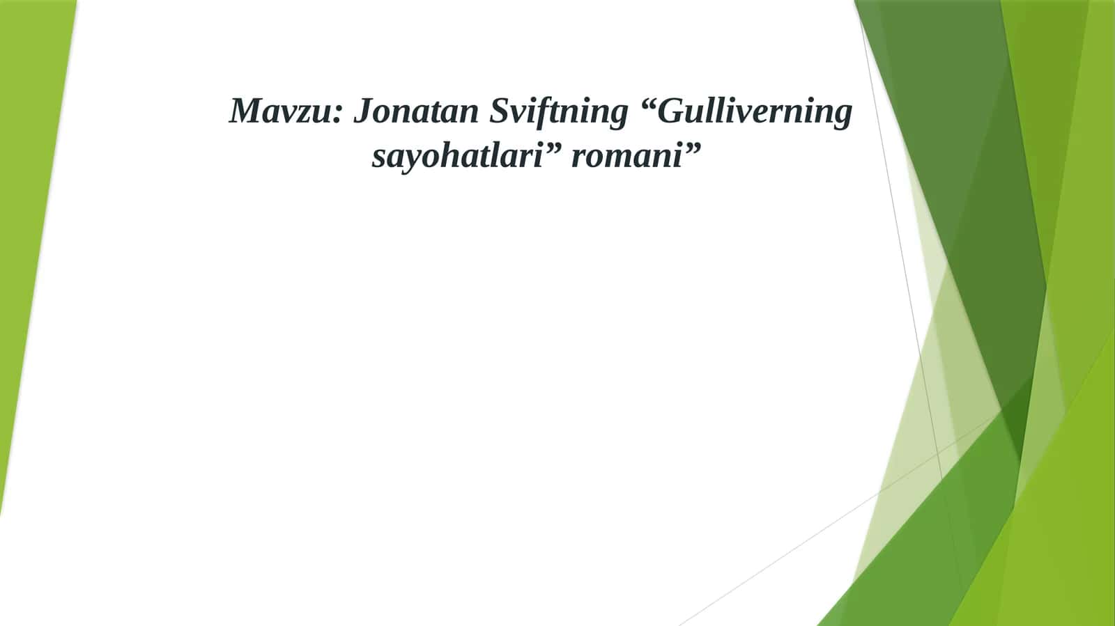 Gulliverning sayohatlari 1