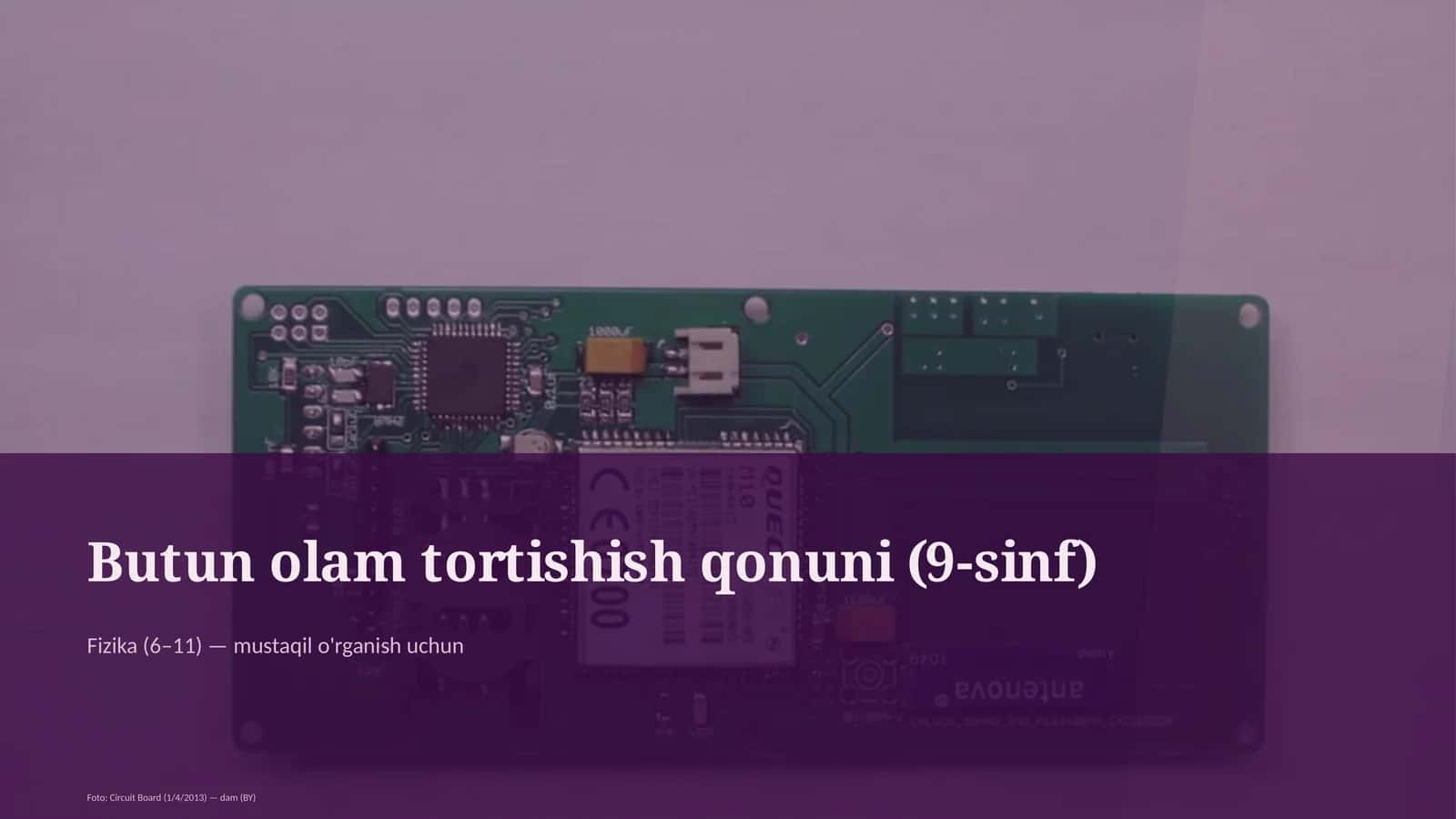 Butun olam tortishish qonuni (9-sinf) 1