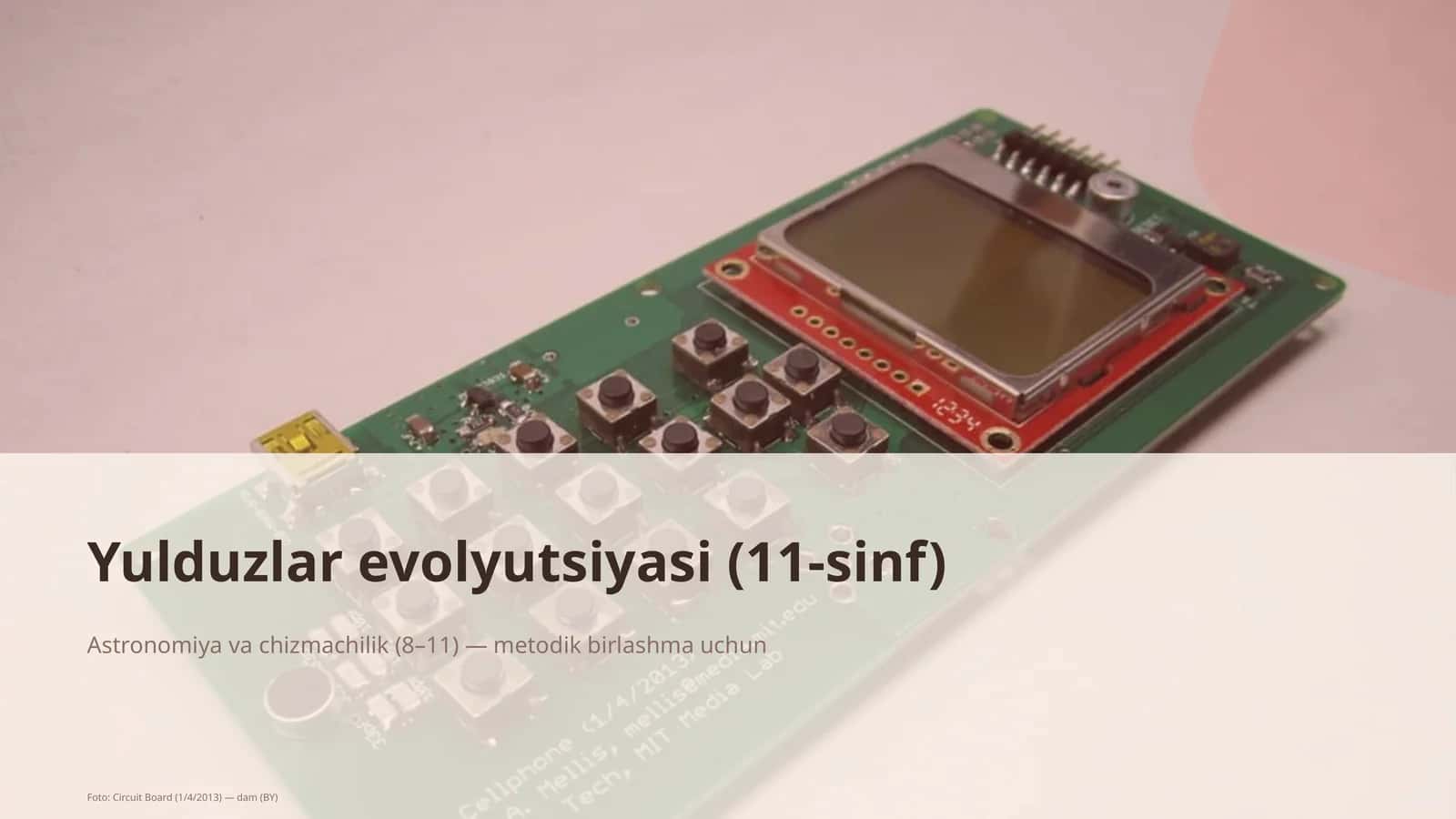 Yulduzlar evolyutsiyasi (11-sinf) 1