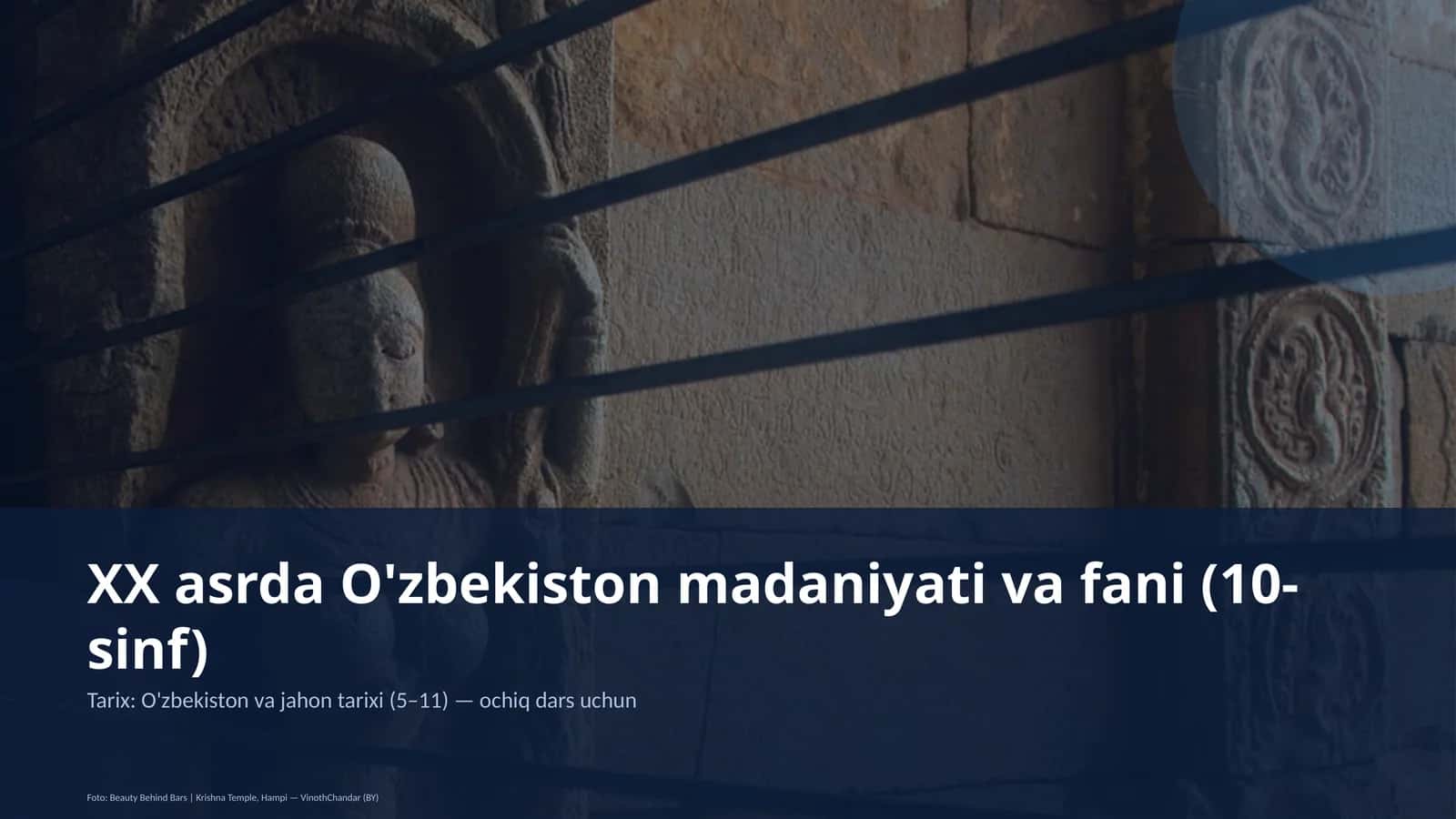 O'zbekiston madaniyati va fani (10-sinf) 1