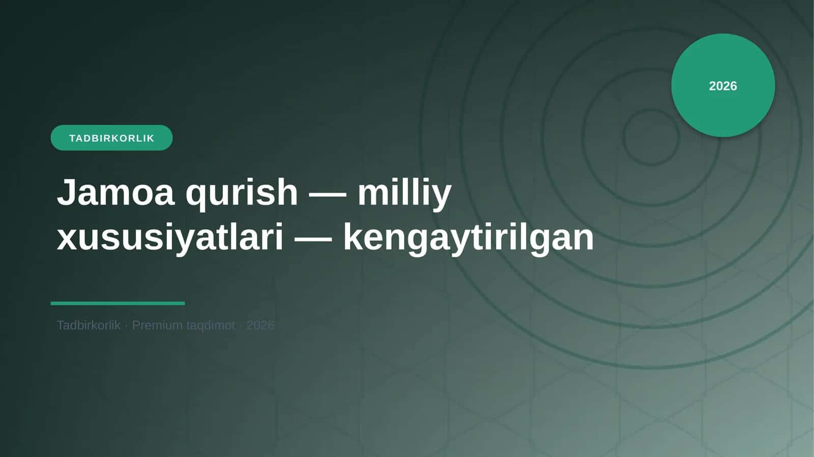 Jamoa qurish — milliy xususiyatlari — kengaytirilgan 1