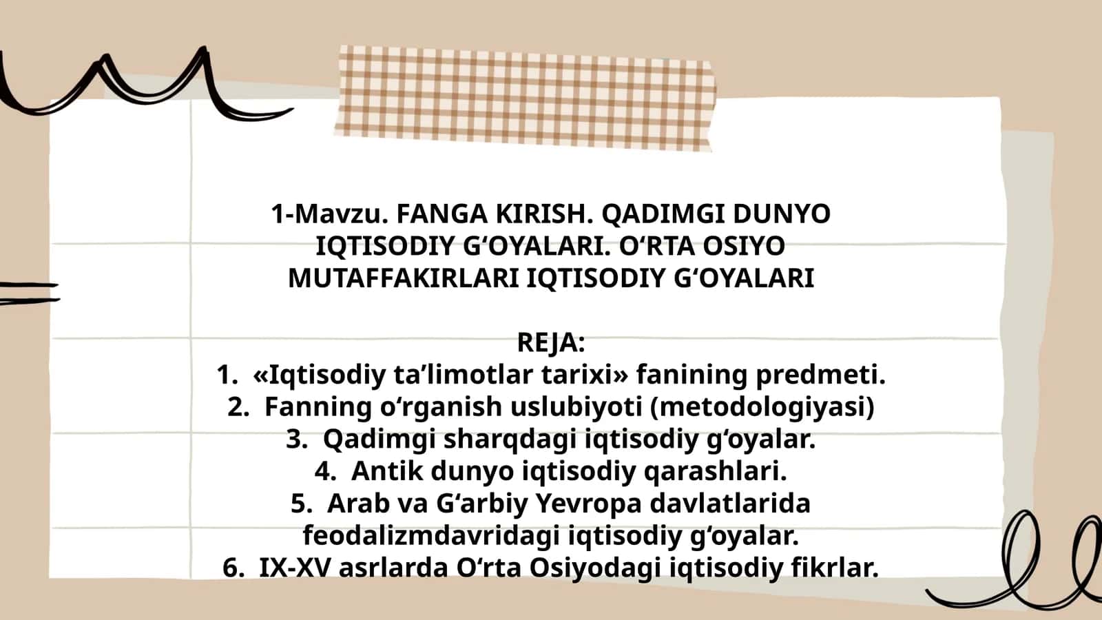 Qadimgi dunyo iqtisodiy g‘oyalar 1