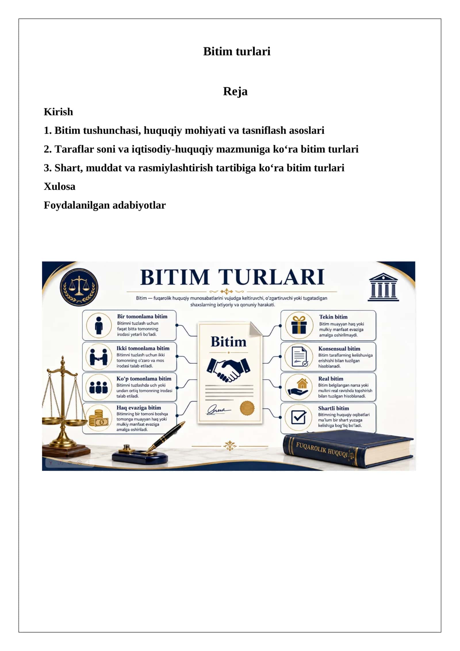 Bitim turlari 1