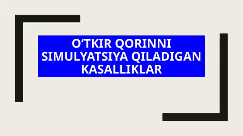 O‘tkir qorin sindromi 1