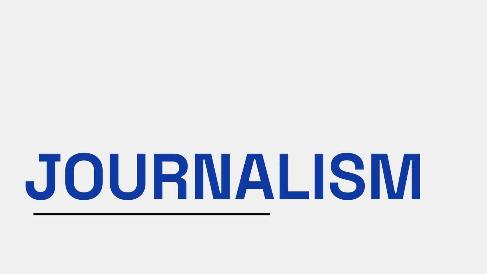JOURNALISM 1