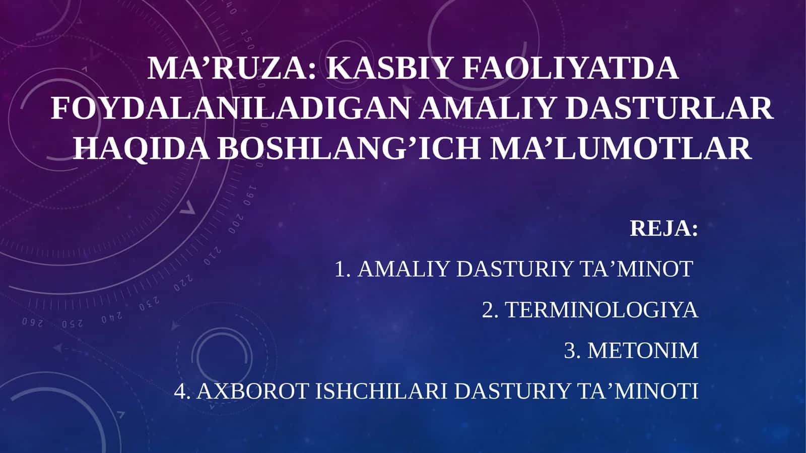 Amaliy dasturlar ta’limi 1