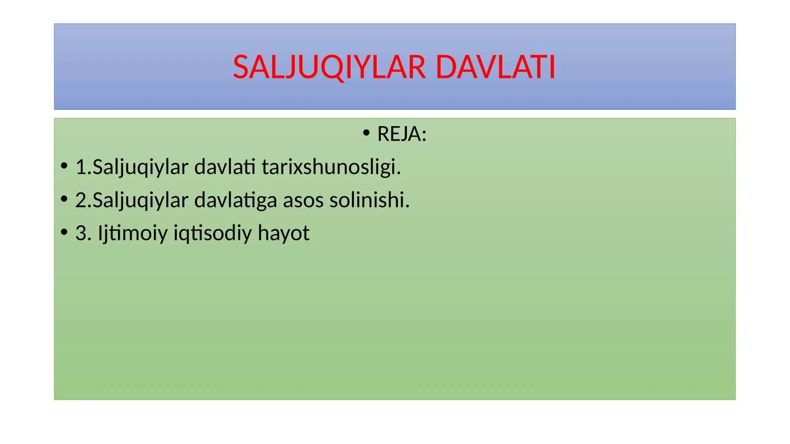 Салжуқийлар давлати 1