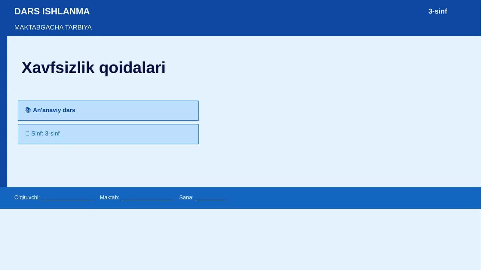 Xavfsizlik qoidalari 1