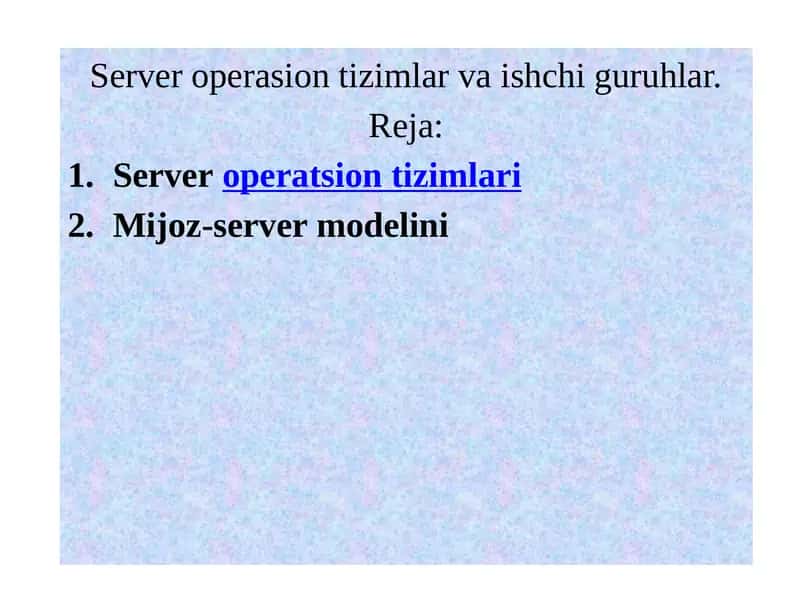 Serveroperatsiontizimlari 1
