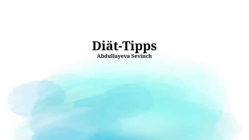 Diät-Tipps 1