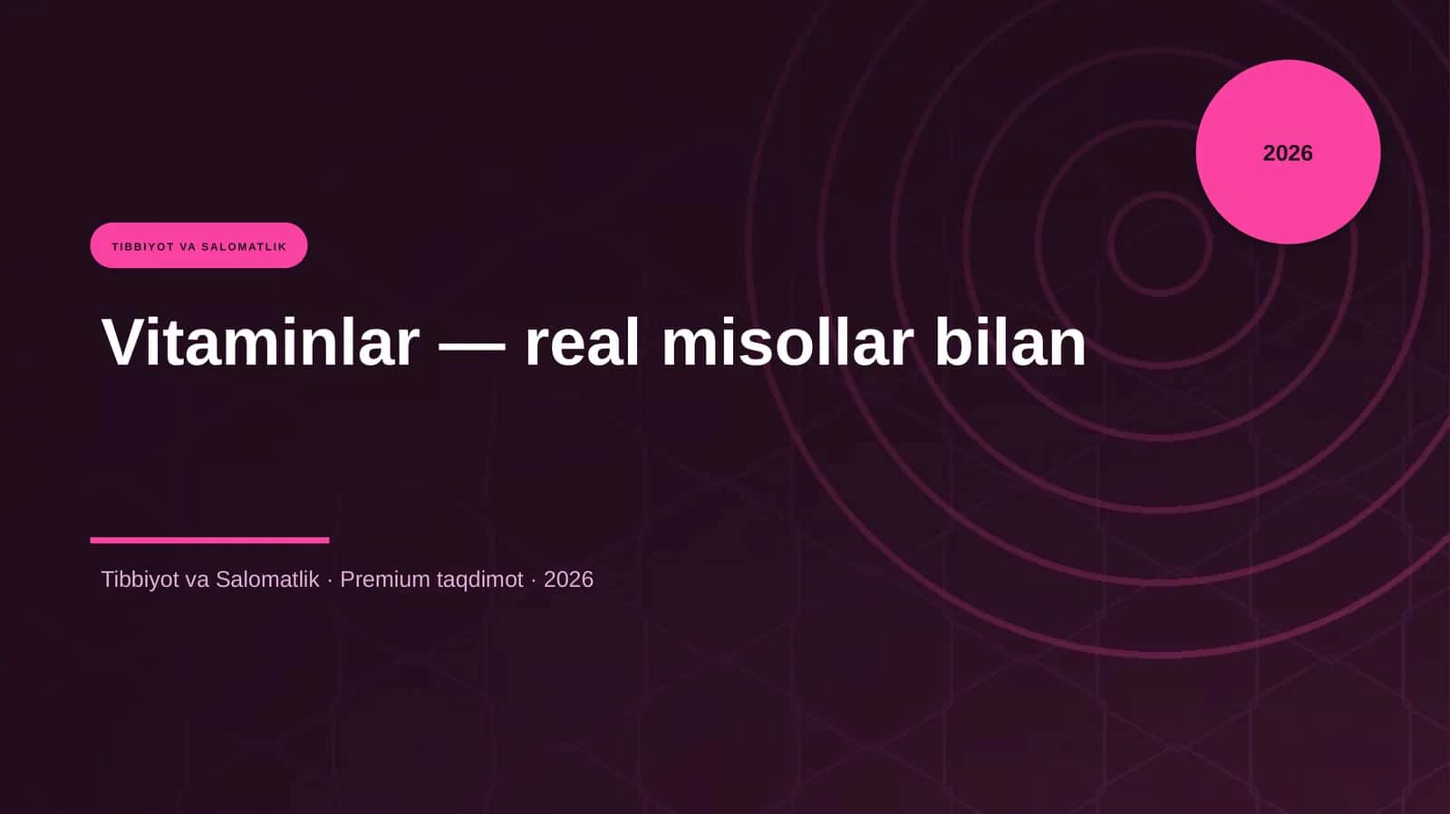 Vitaminlar — real misollar bilan 1