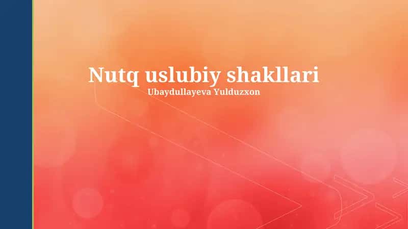 Nutq uslubiy shakllari 1