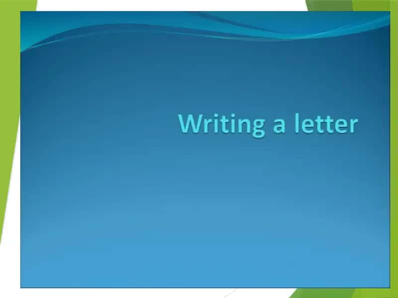 writing a letter 1