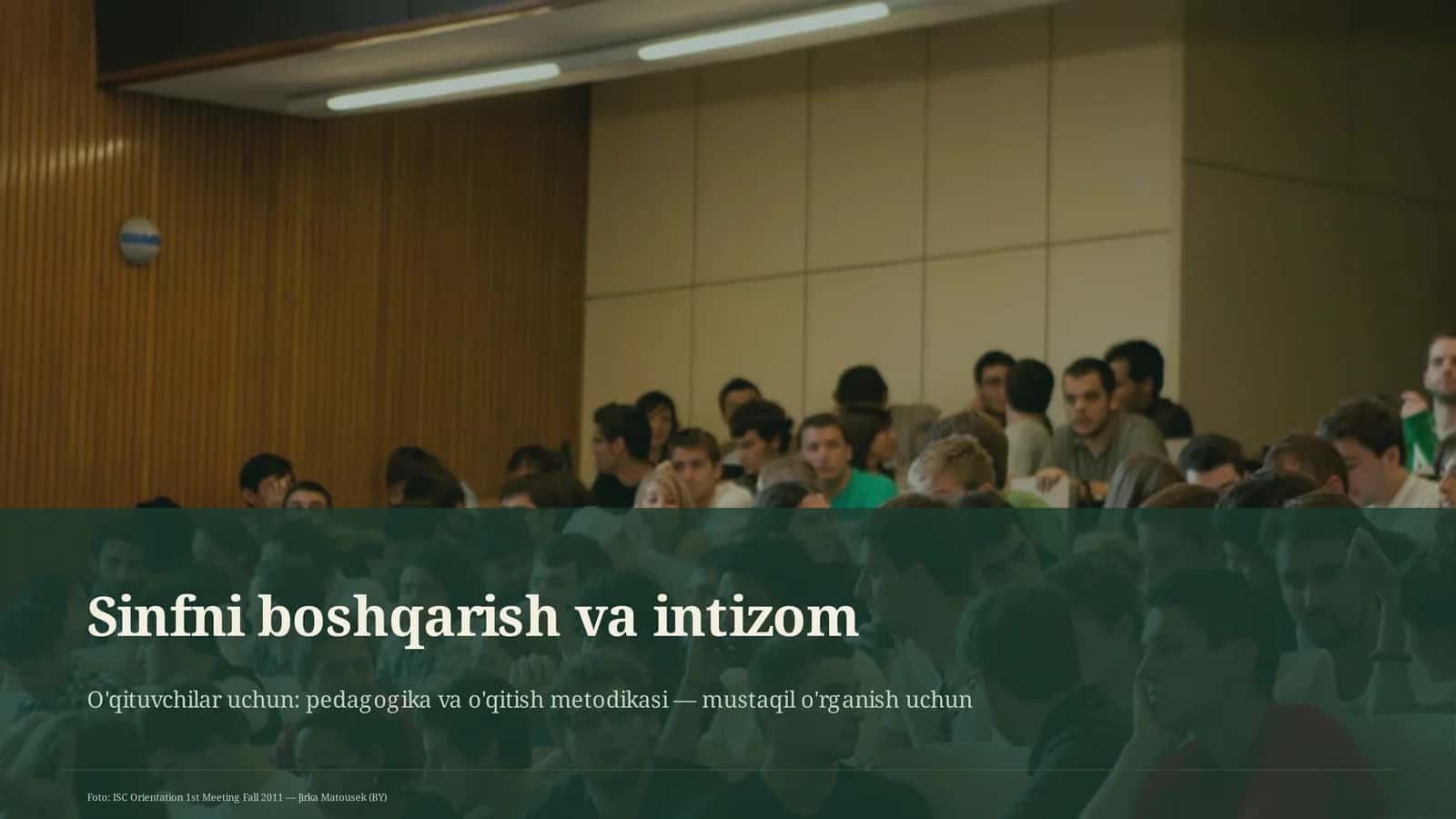 Sinfni boshqarish va intizom 1
