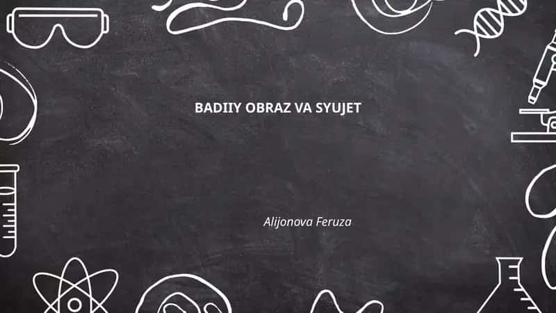 Badiiy obraz va syujet 1