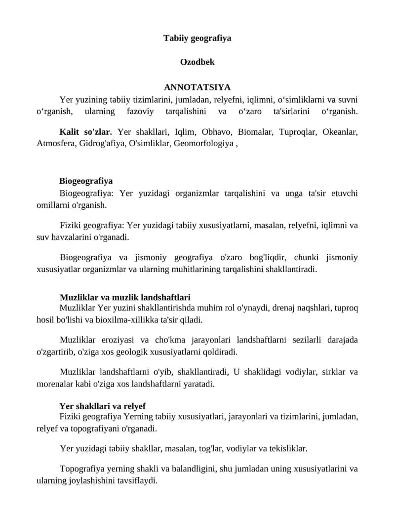 Tabiiy geografiya 1