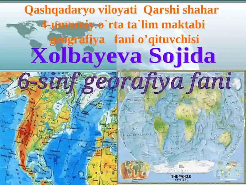 Geografiya fanidan darslik