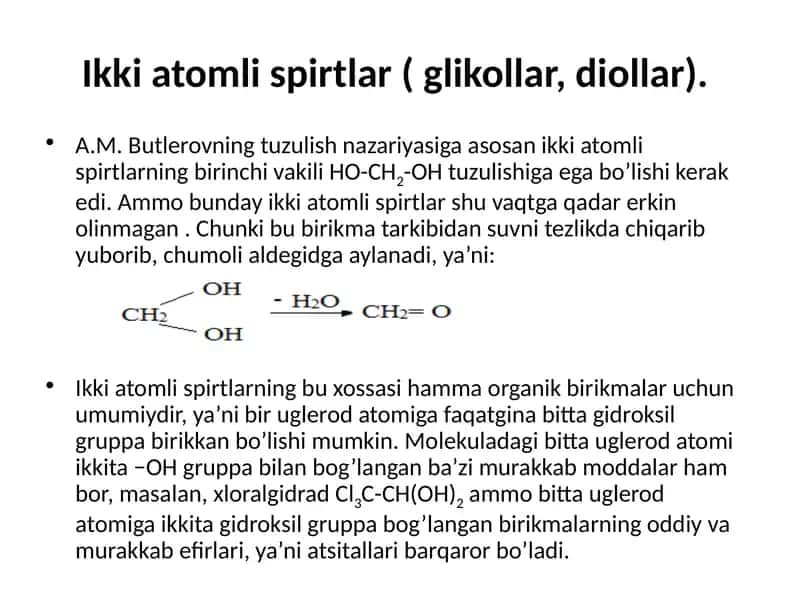 Ikkiatomli spirtlar 1