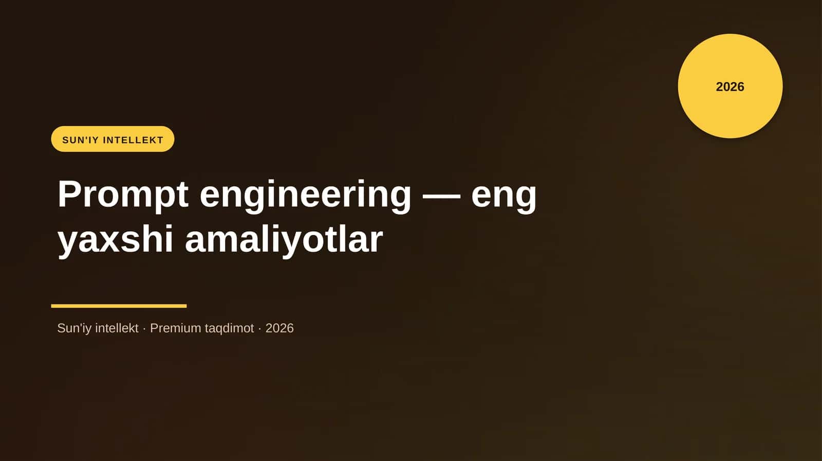 Prompt engineering — eng yaxshi amaliyotlar 1