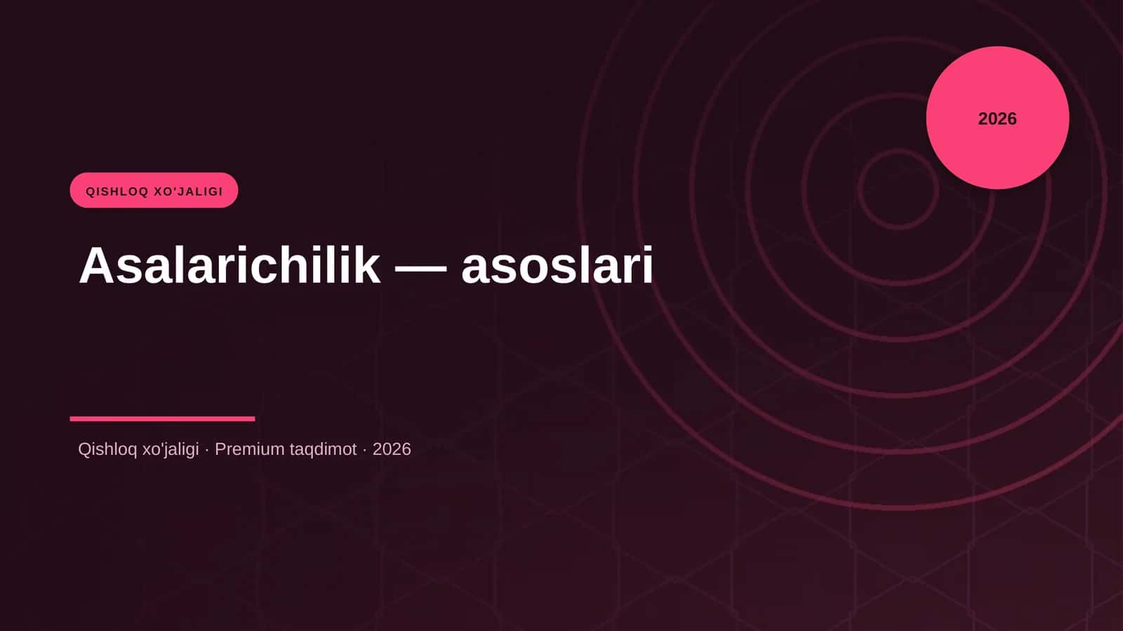 Asalarichilik — asoslari 1