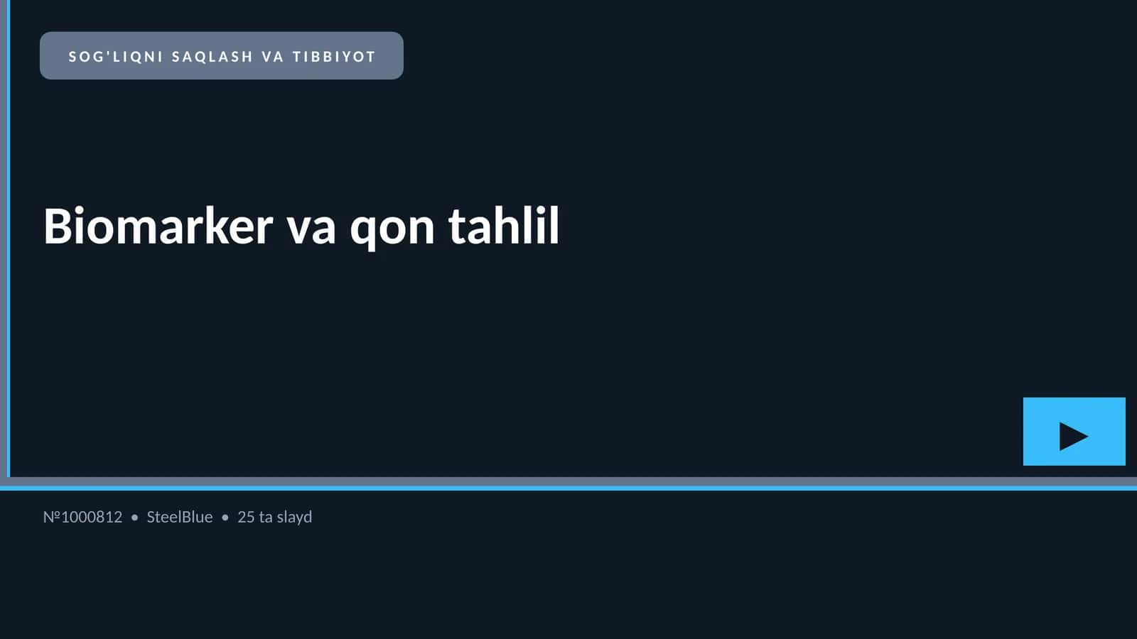 Biomarker va qon tahlil 1