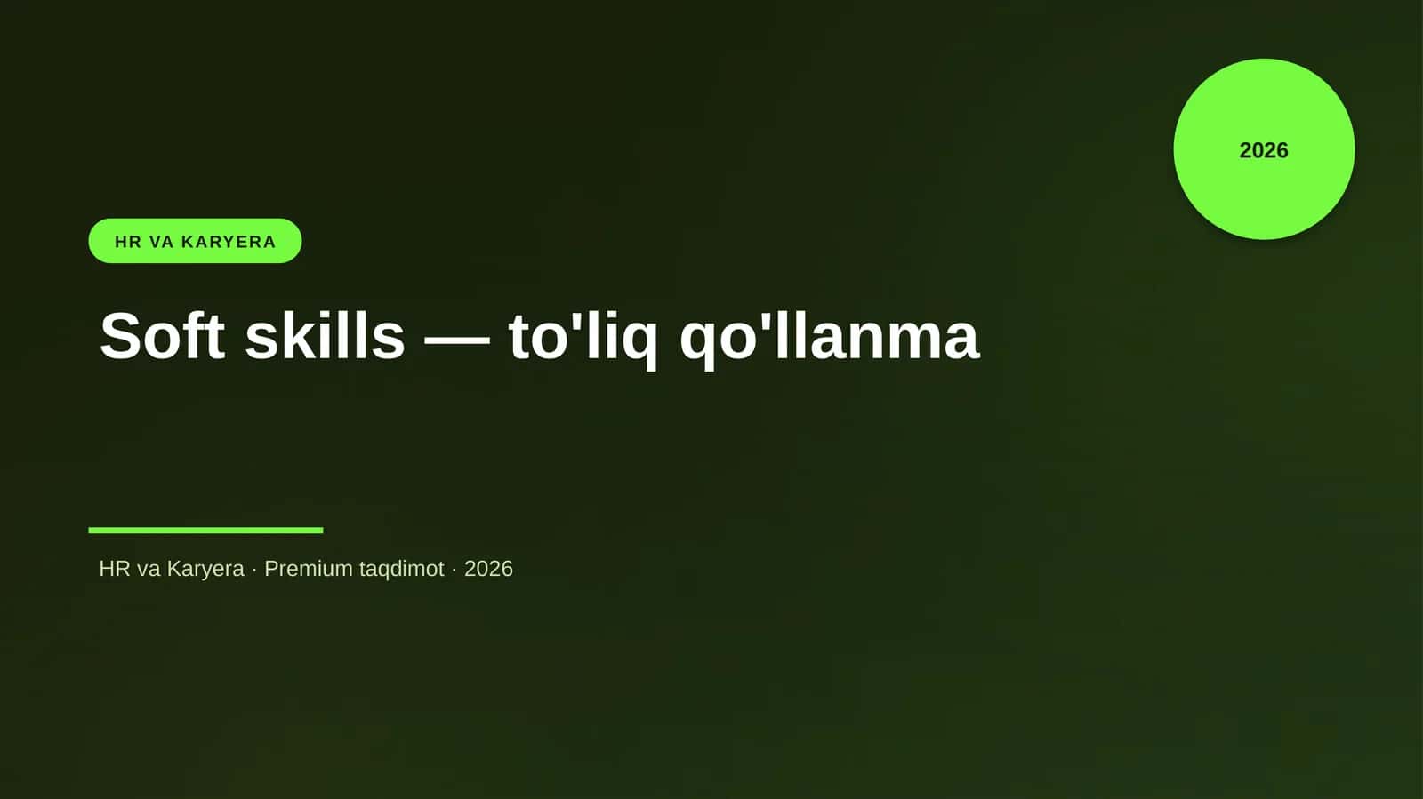 Soft skills — to'liq qo'llanma 1