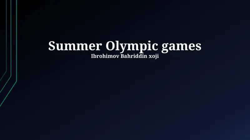 Summer Olympic Games 1