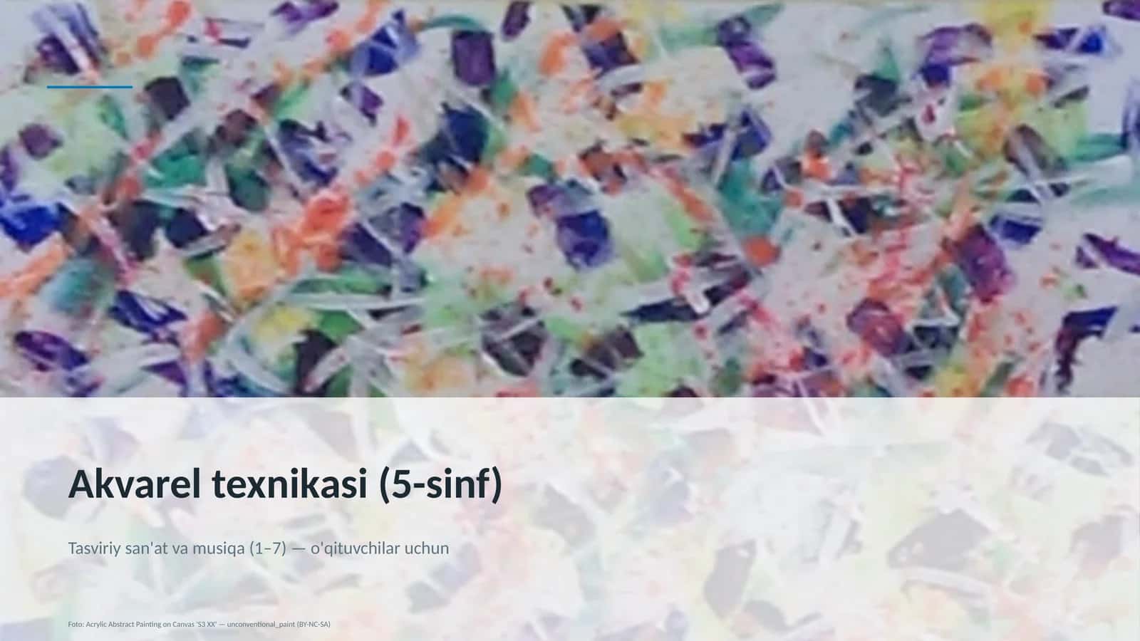 Akvarel texnikasi (5-sinf) 1