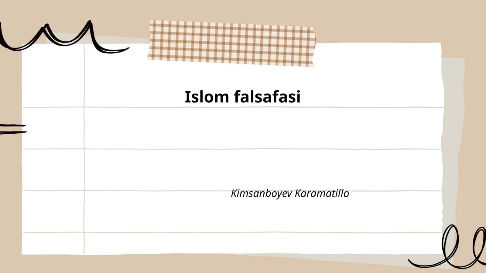 Islom falsafasi 1