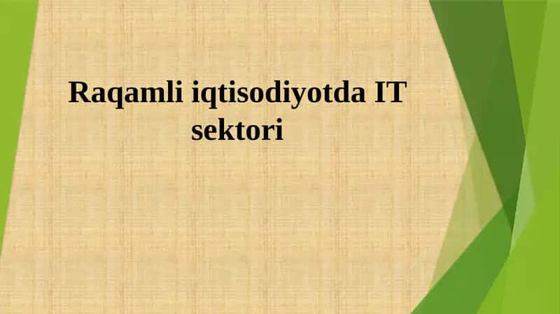 Raqamli iqtisodiyotda IT sektori 1