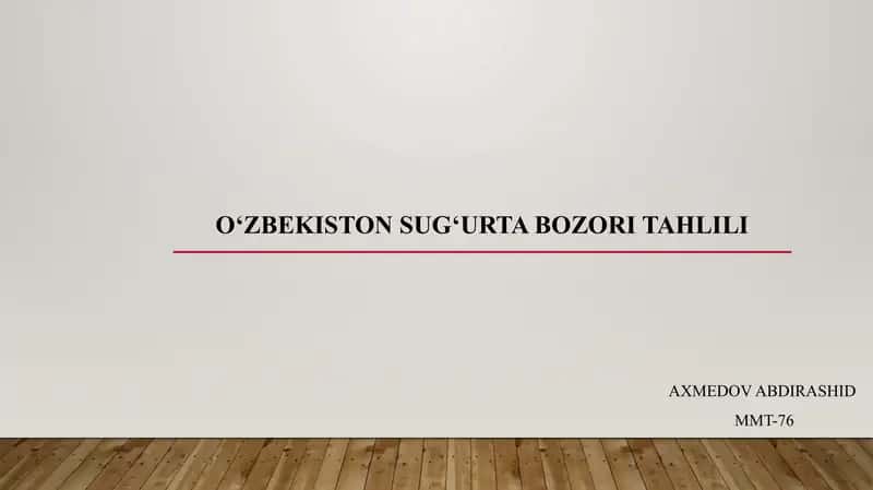 Oʻzbekiston sugʻurta bozori tahlili 1
