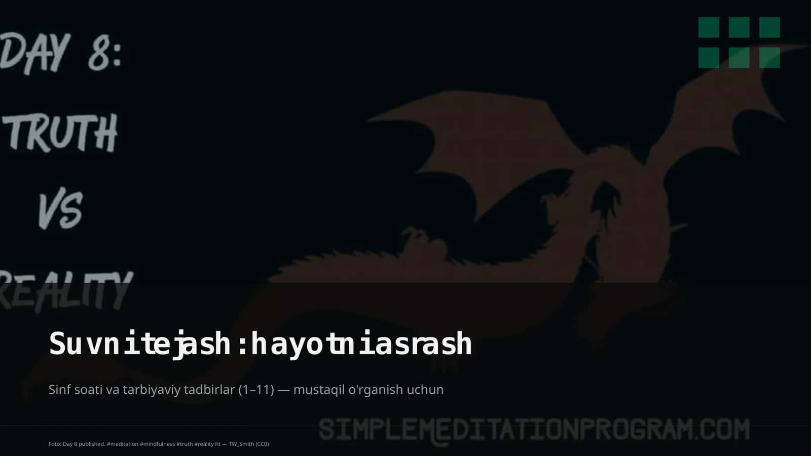 Suvni tejash: hayotni asrash 1